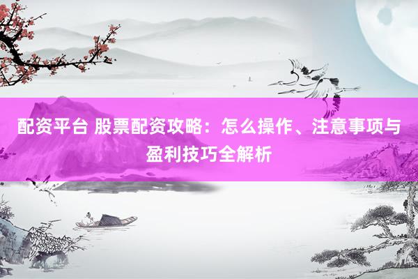 配资平台 股票配资攻略：怎么操作、注意事项与盈利技巧全解析