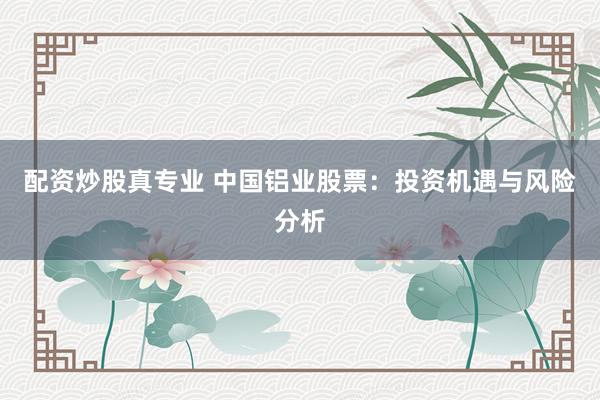 配资炒股真专业 中国铝业股票：投资机遇与风险分析