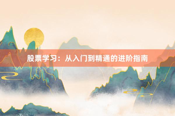 股票学习：从入门到精通的进阶指南